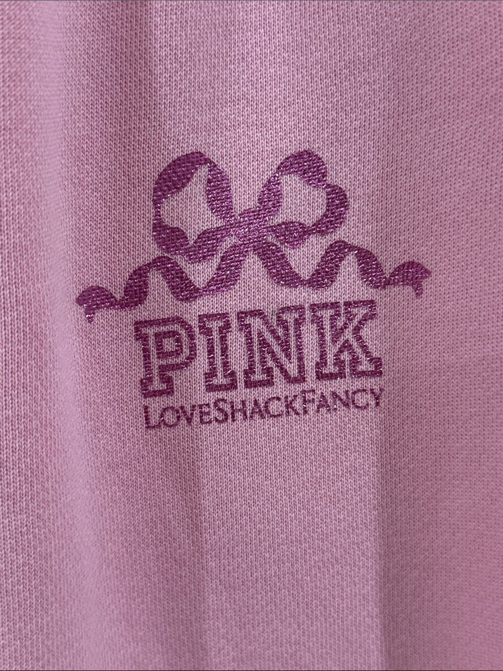 PINK & LoveShackFancy Pink Cozy Jogger Sweatpants - Picture 2 of 6